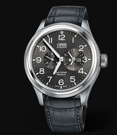 Review Oris Aviation Big Crown Pointer WORLDTIMER 44.7mm Replica Watch 01 690 7735 4063-07 5 22 06FC